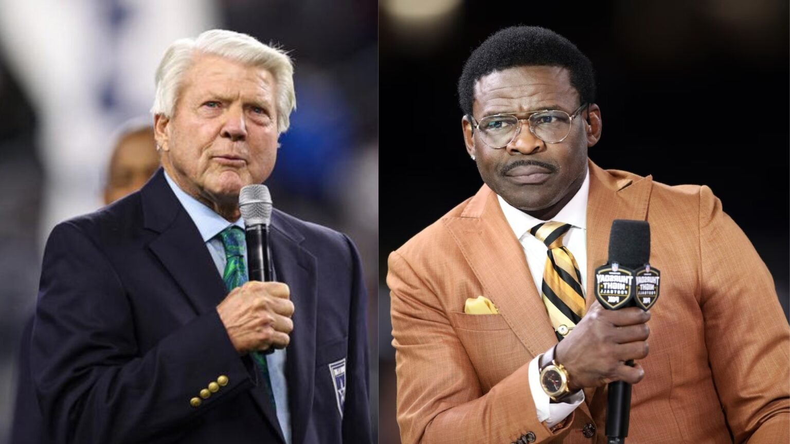 Michael Irvin and Jimmy Johnson