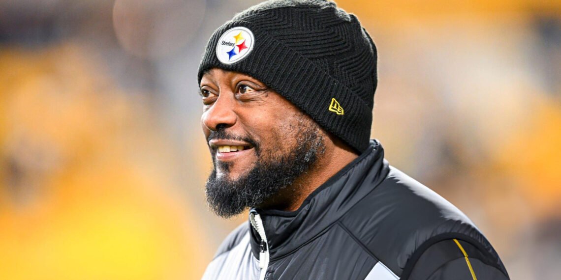 Head coach Mike Tomlin of the Pittsburgh Steelers looks on before a game against the Cincinnati Bengals at Acrisure Stadium in Pittsburgh, Pennsylvania. (Photo by Joe Sargent/Getty Images)