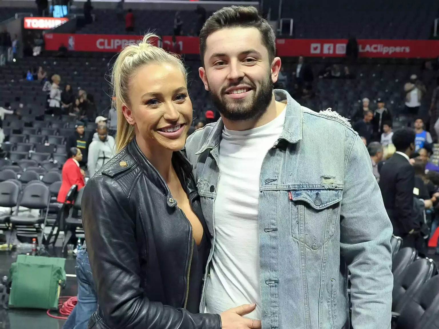 Baker Mayfield and Emily Wilkinson