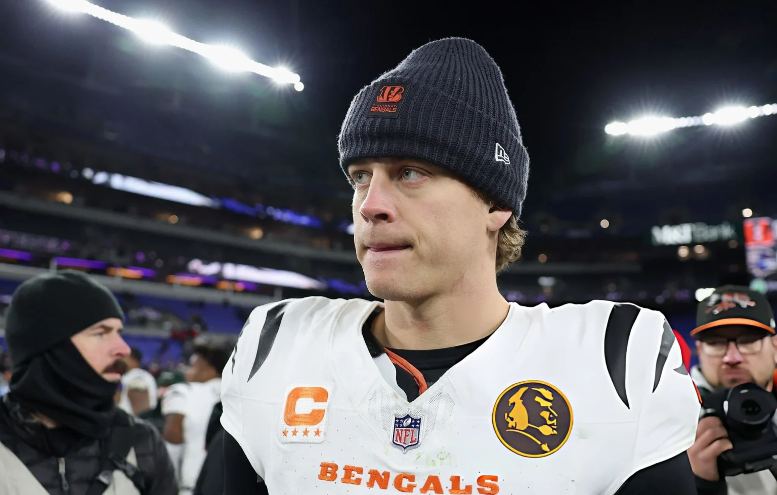 Joe Burrow Sounds Off on Red-Zone Issues After Six-Field-Goal Game Joe Burrow #9 of the Cincinnati Bengals looks on after the game against the Baltimore Ravens at M&T Bank Stadium on November 27, 2025 in Baltimore, Maryland. (Photo by Patrick Smith/Getty Images)