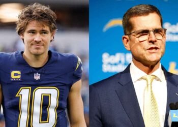 Justin Herbert and Jim Harbaugh